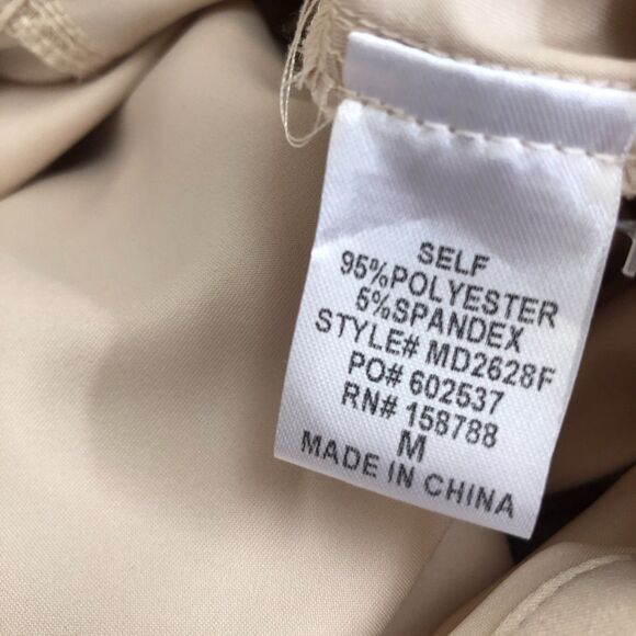 MABLE Cream Satin Drapey Elegant Corpcore Cocktail Button-Down Midi Dress M - Picture 13 of 16